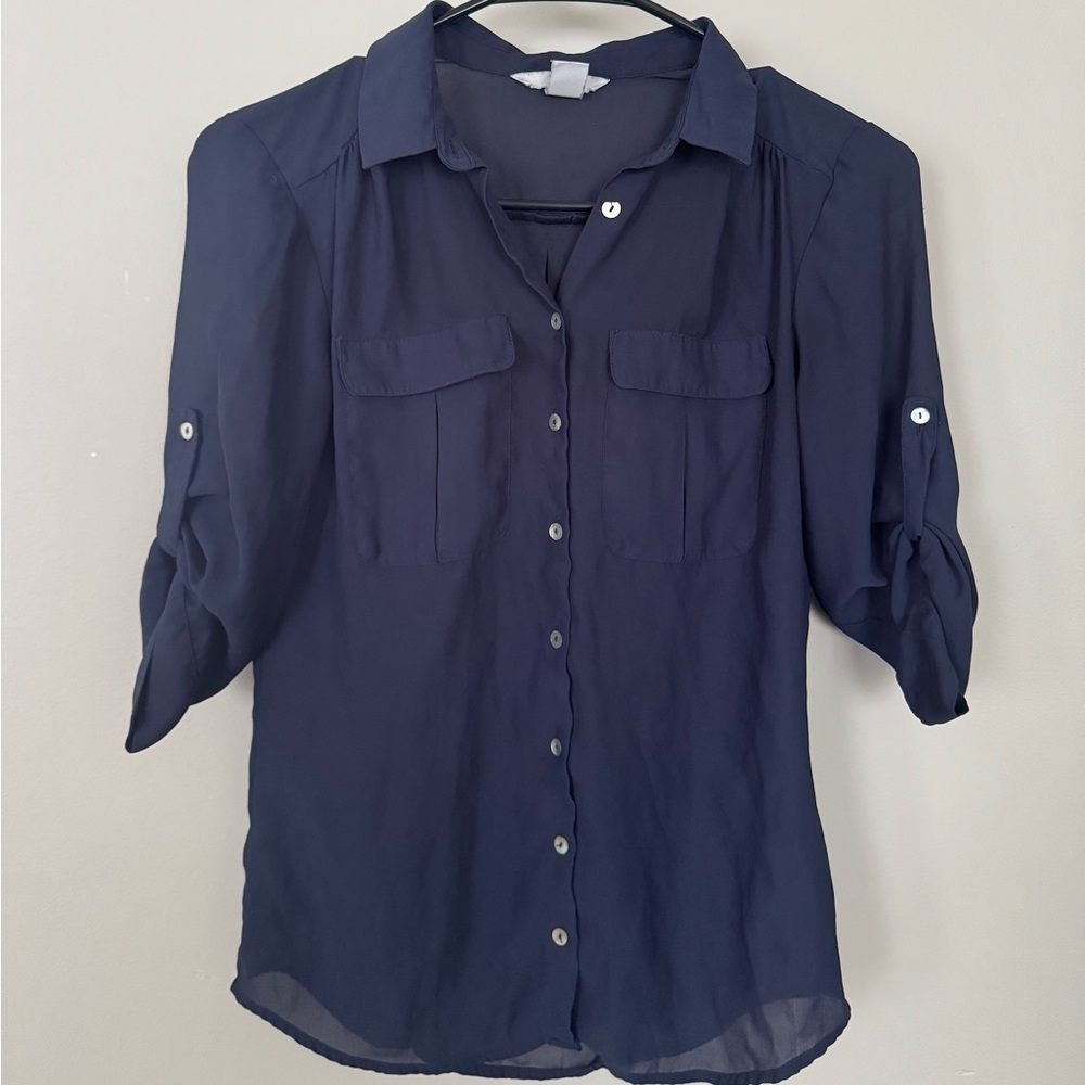 H&M Dark Blue Shirt